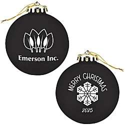 Round Shatterproof Ornament - Snowflake - Merry Christmas