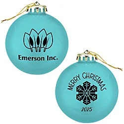 Round Shatterproof Ornament - Snowflake - Merry Christmas
