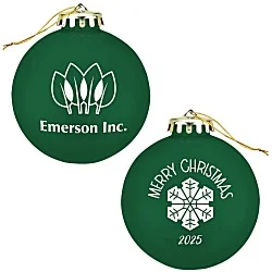 Round Shatterproof Ornament - Snowflake - Merry Christmas