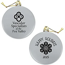 Flat Shatterproof Ornament - Snowflake - Happy Holidays