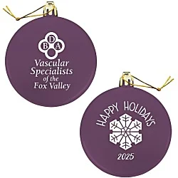 Flat Shatterproof Ornament - Snowflake - Happy Holidays