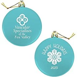 Flat Shatterproof Ornament - Snowflake - Happy Holidays