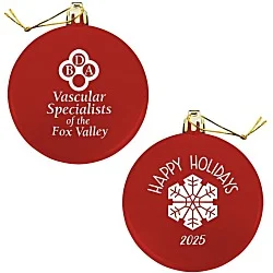 Flat Shatterproof Ornament - Snowflake - Happy Holidays
