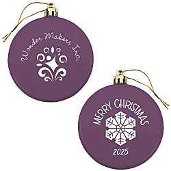 Flat Shatterproof Ornament - Snowflake - Merry Christmas