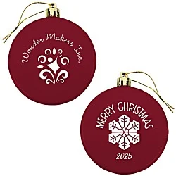 Flat Shatterproof Ornament - Snowflake - Merry Christmas