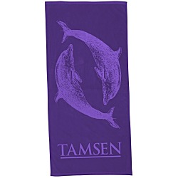 Tone on Tone Stock Art Towel - Dolphin Dance