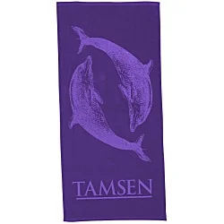 Tone on Tone Stock Art Towel - Dolphin Dance