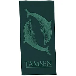 Tone on Tone Stock Art Towel - Dolphin Dance