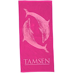 Tone on Tone Stock Art Towel - Dolphin Dance