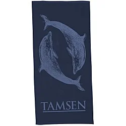 Tone on Tone Stock Art Towel - Dolphin Dance