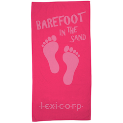 Tone on Tone Stock Art Towel - Barefoot in Sand