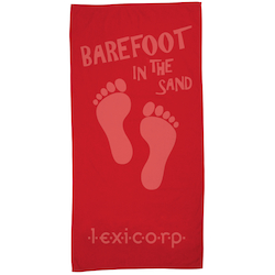 Tone on Tone Stock Art Towel - Barefoot in Sand