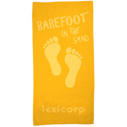Tone on Tone Stock Art Towel - Barefoot in Sand