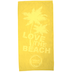 Tone on Tone Stock Art Towel - Love the Beach