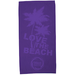 Tone on Tone Stock Art Towel - Love the Beach