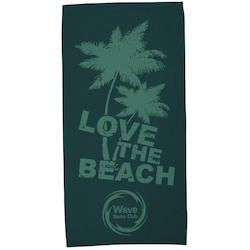 Tone on Tone Stock Art Towel - Love the Beach