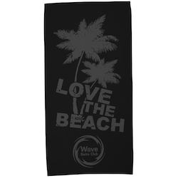 Tone on Tone Stock Art Towel - Love the Beach