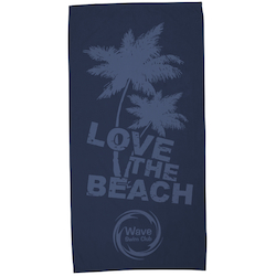 Tone on Tone Stock Art Towel - Love the Beach
