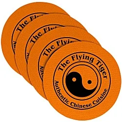 Vinyl Coasters - Set of Four - 4" Circle