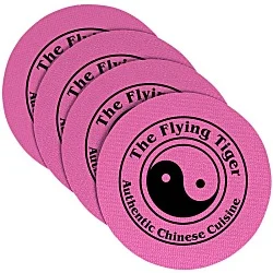 Vinyl Coasters - Set of Four - 4" Circle