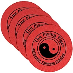 Vinyl Coasters - Set of Four - 4" Circle