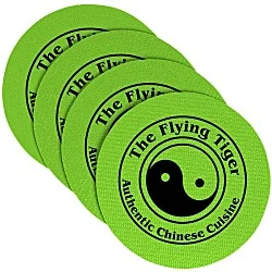 Vinyl Coasters - Set of Four - 4" Circle
