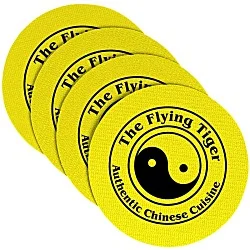 Vinyl Coasters - Set of Four - 4" Circle