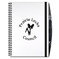 Smooth Paperboard Journal with Pen- 10" x 7" - 50 sheet