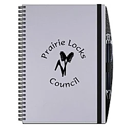 Smooth Paperboard Journal with Pen- 10" x 7" - 50 sheet