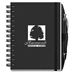 Corded Paperboard Journal with Pen - 7" x 5" - 100 sheet