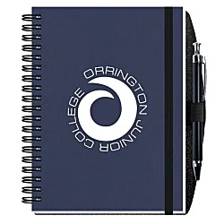 Corded Paperboard Journal with Pen - 7" x 5" - 50 sheet