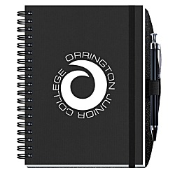 Corded Paperboard Journal with Pen - 7" x 5" - 50 sheet