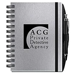 Elite Metallic Paperboard Journal with Pen - 7" x 5" -100 sheet