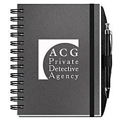 Elite Metallic Paperboard Journal with Pen - 7" x 5" -100 sheet