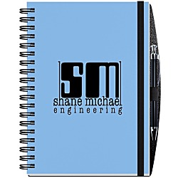 Polypro Journal with Pen - 10" x 7" - 100 sheet - Translucent