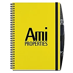 Polypro Journal with Pen - 10" x 7" - 50 sheet - Solid