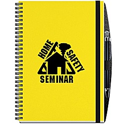 Polypro Journal with Pen - 10" x 7" - 50 sheet - Translucent