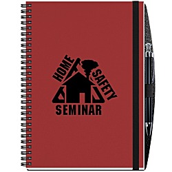 Polypro Journal with Pen - 10" x 7" - 50 sheet - Translucent