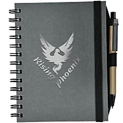 Recycled Spiral Journal with Pen - 7" x 5"