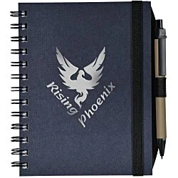 Recycled Spiral Journal with Pen - 7" x 5"