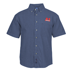 Utility Short Sleeve Denim Shirt - Men's