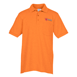 Soil Release Jersey Knit Pocket Polo - Men's