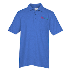 Soil Release Jersey Knit Pocket Polo - Men's