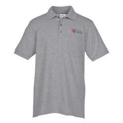 Soil Release Jersey Knit Pocket Polo - Men's