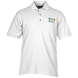 Easy Care Pique Knit Pocket Polo - Men's