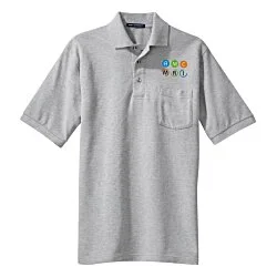 Easy Care Pique Knit Pocket Polo - Men's
