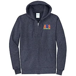 Fashion Full-Zip Hooded Sweatshirt - Men's - Embroidered
