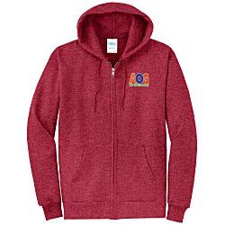 Fashion Full-Zip Hooded Sweatshirt - Men's - Embroidered