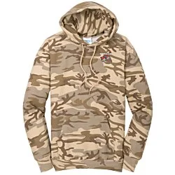 Fashion Pullover Hooded Sweatshirt - Camo - Embroidered