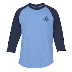 Colorblock 3/4 Sleeve Cotton Baseball T-Shirt